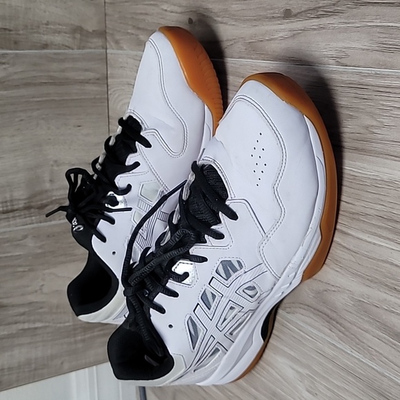 Asics Gel Tennis Volleyball Shoes Mens Size 9.5 Sneakers White Black 1071A068 main image 7